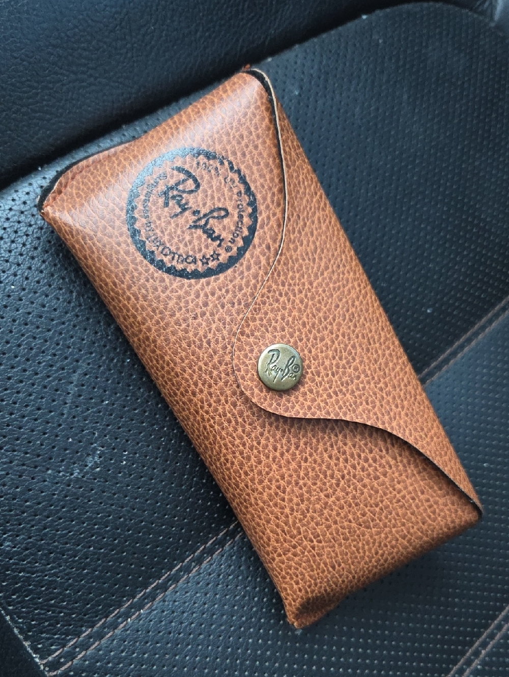 Ray-Ban Tan/Brown Textured Sunglasses Pouch